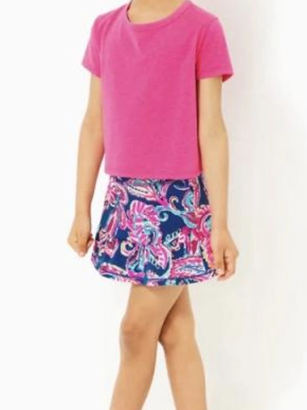 Lilly Pulitzer Pink & Navy Paisley Skort Set
